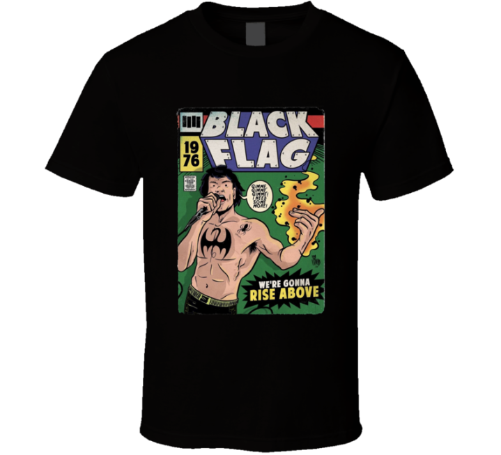 Black Flag Henry Rollins Iron Fist Comic Parody T Shirt