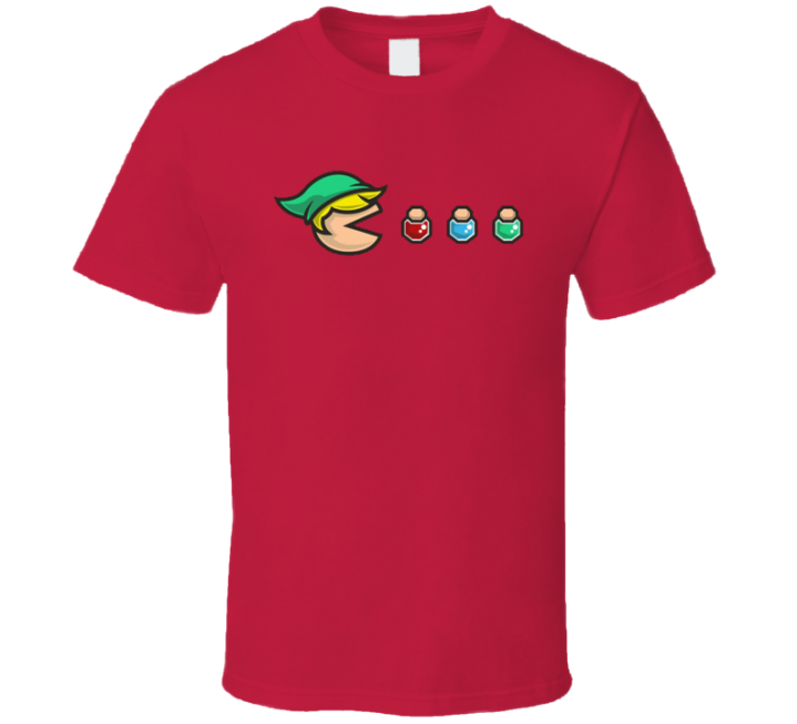 Zelda Pacman Potions Parody T Shirt