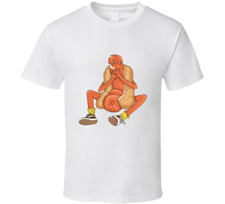 Hotdog Smoking Cig Meme Parody T Shirt