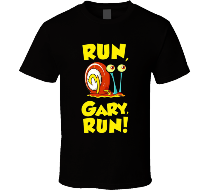 Run Gary Run Spongebob Snail Flash Parody T Shirt