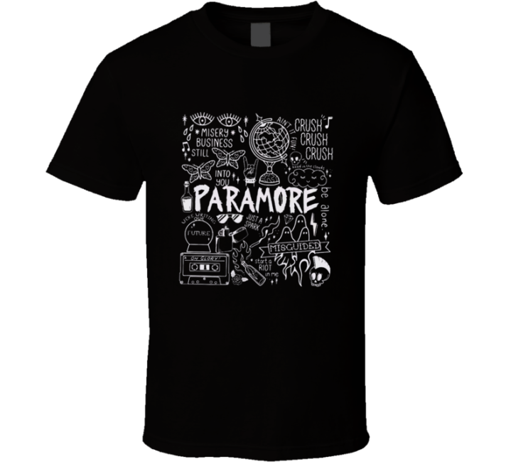 Paramore Album Lyrics Cover Concert T Shirt