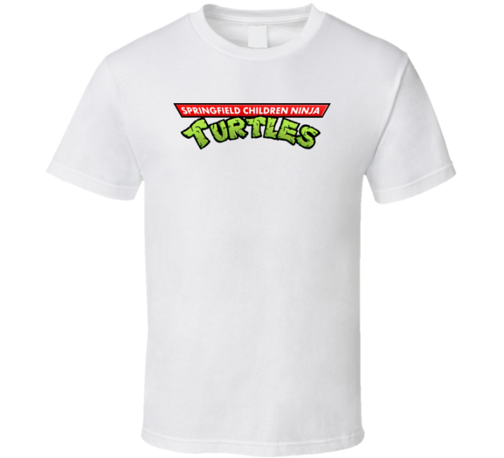 Springfield Children Ninja Turtles Simpsons Parody T Shirt