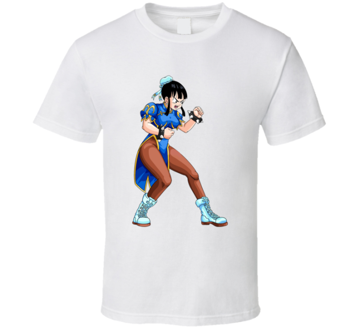 Chi-li Chi Chi Street Fighter Chun-li Dragon Ball Parody T Shirt