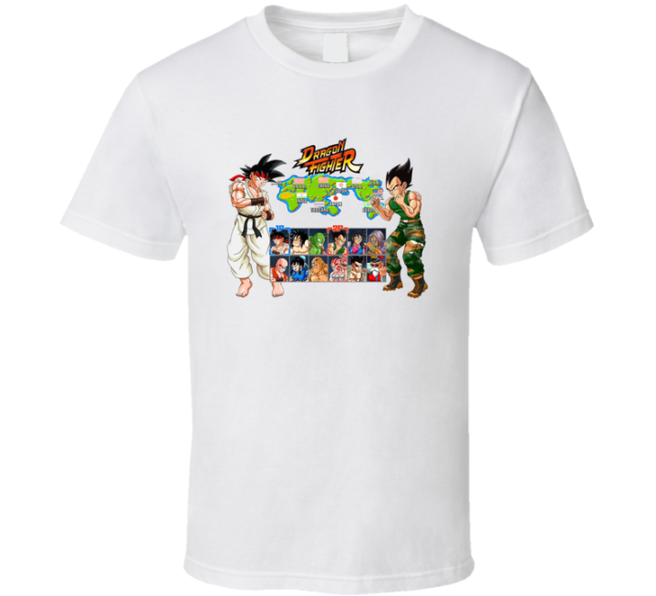 Dragon Fighter Street Fighter Dragon Ball Z Parody T Shirt