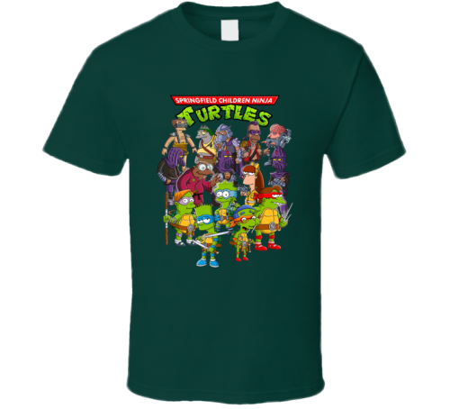 Springfield Children Ninja Turtles Simpsons Teenage Mutant Parody T Sh