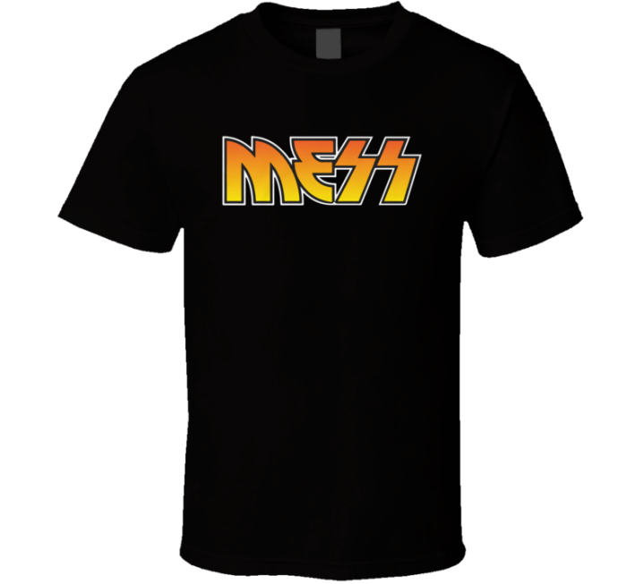 Mess Kiss Rock Band Parody T Shirt