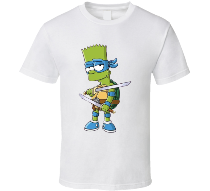 Bart Mutant Ninja Turtle Simpsons Parody T Shirt