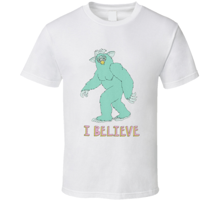 I Believe Furby Big Foot Parody T Shirt