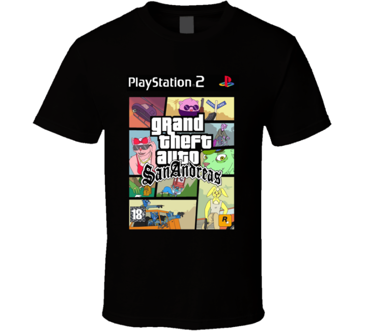 Happy Tree Friends Gta Grand Theft Auto Parody T Shirt