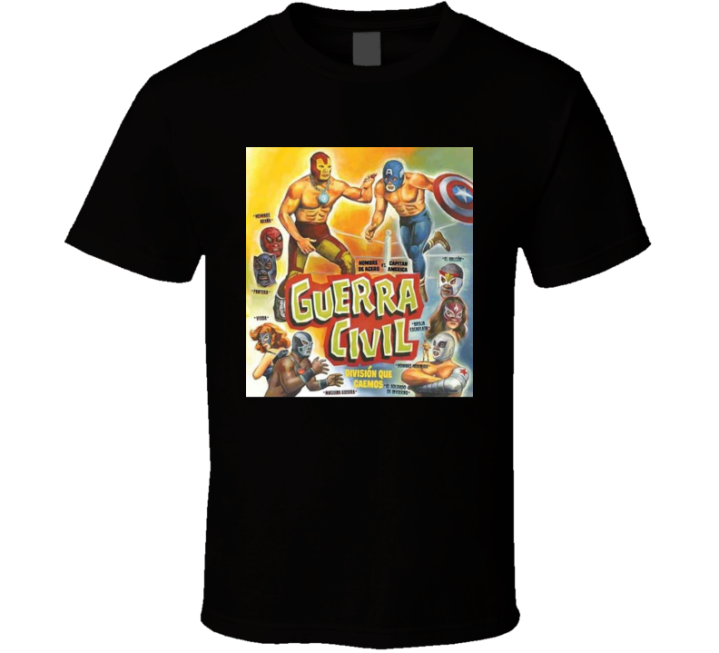 Guerra Civil Captain America Civil War Lucha Libre Parody T Shirt