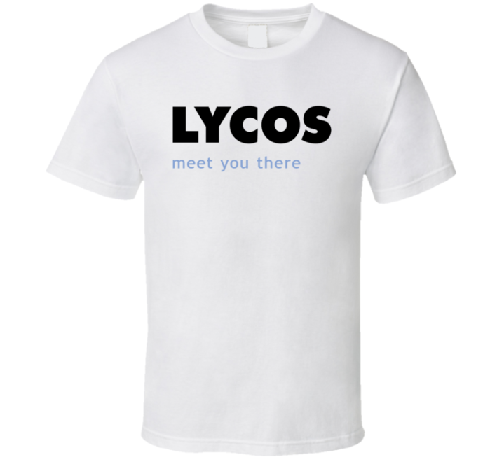 Lycos Meet You There Search Oldschool Retro Internet T Shirt