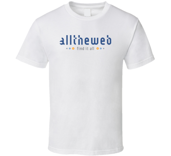 Alltheweb Find It All Search Oldschool Retro Internet T Shirt