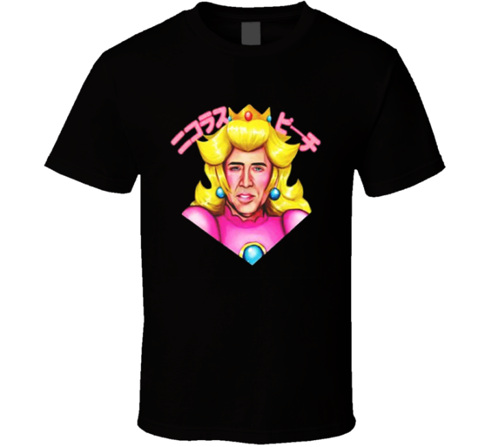 Nicholas Peach Princess Cage Mario Parody T Shirt