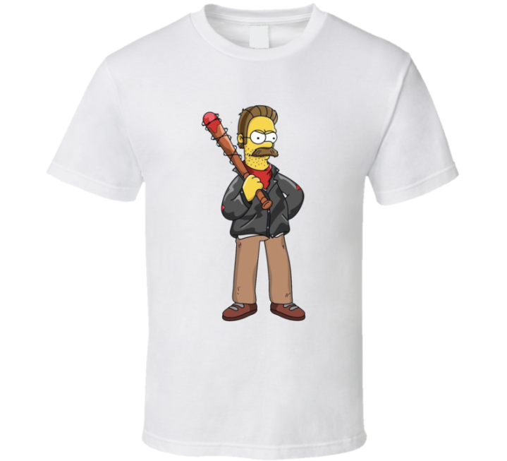 Ned Negan Flanders Simpsons Parody T Shirt