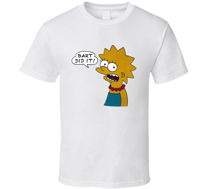 Lisa Simpson Bart Did It Bootleg T Shirt