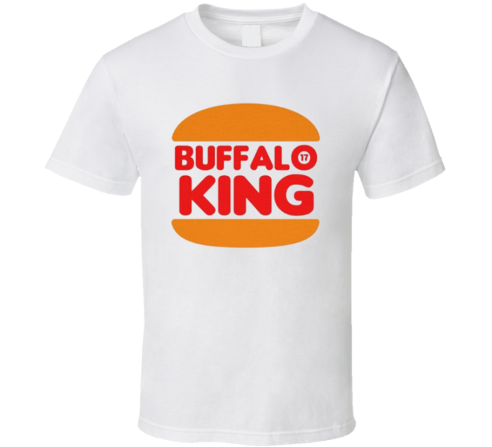 Buffalo King 17 Josh Allen Burger Bills Parody T Shirt