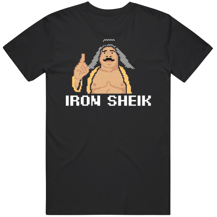 The Iron Sheik 8 Bit Video Game Wrestling Parody T Shirt