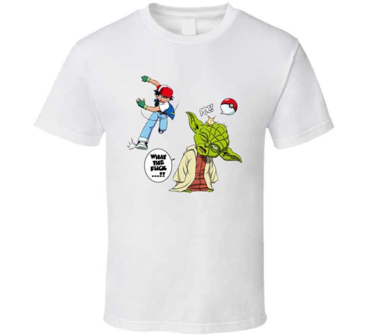 What The Pokemon Ash Yoda Star Wars Parody T Shirt