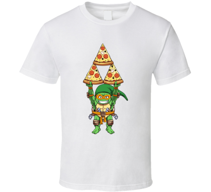 Teenage Mutant Ninja Zelda Turtle Pizza Link Parody T Shirt