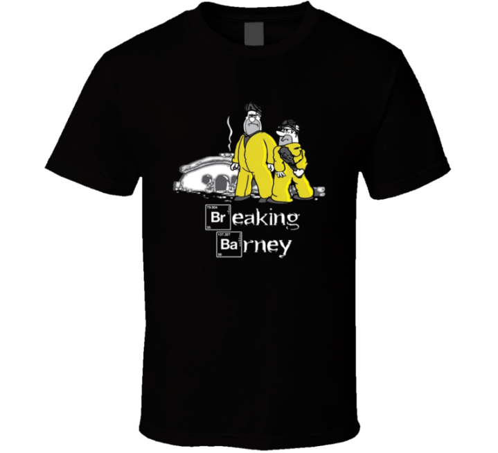 Breaking Barney Bad Flintstones Parody T Shirt