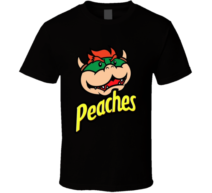 Bowser Peaches Pringles Mario Parody T Shirt