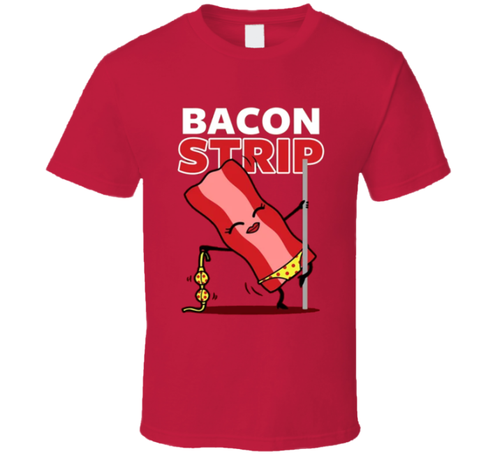 Bacon Strip Funny Parody Christmas Gift T Shirt