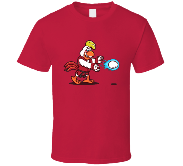 Chic-ken Street Fighter Hadouken Chicken Parody T Shirt