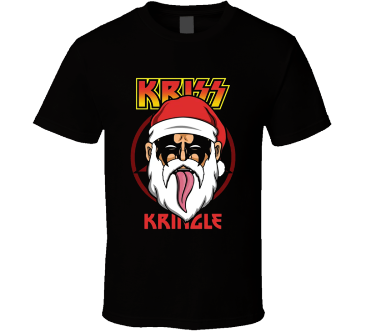 Kriss Kringle Kiss Christmas Gift Parody T Shirt