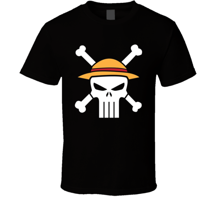 One Piece Punisher Straw  Parody T Shirt