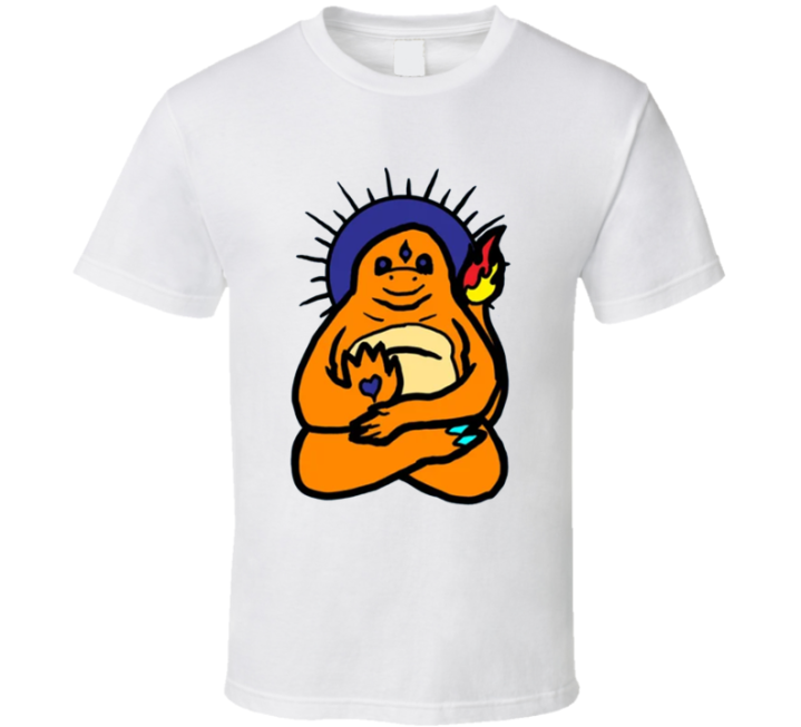 Spirit Animal Charmander Pokemon Buddha Parody T Shirt