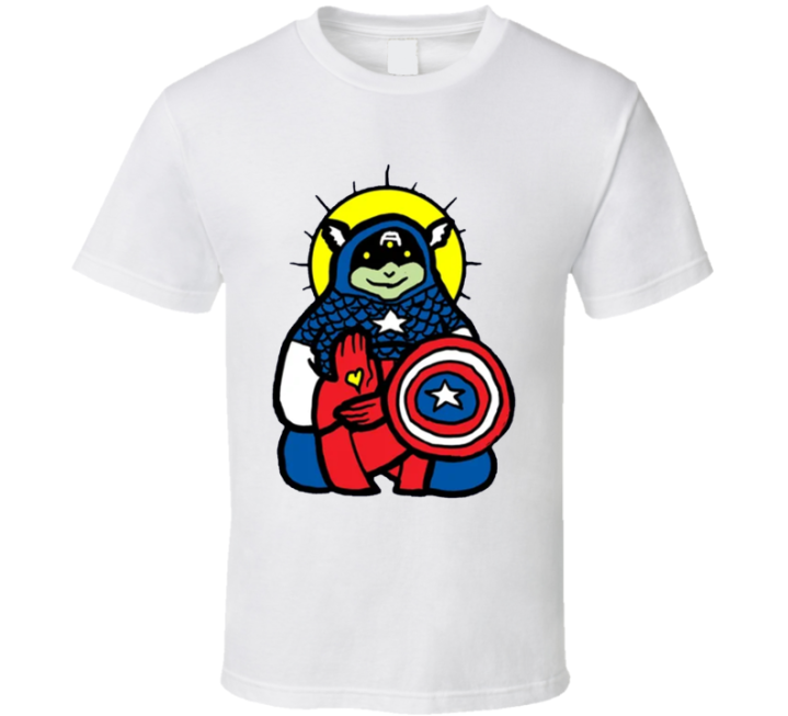 Spirit Animal Captain America Buddha Parody T Shirt