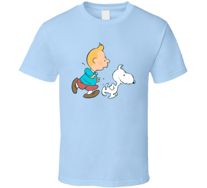 Tin Tin Snoopy Peanuts Parody Gift T Shirt