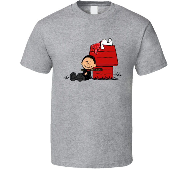 Negan Snoopy Peanuts Walking Dead Parody T Shirt