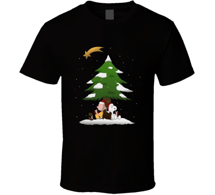 Snowy Christmas Night Snoopy Peanuts Parody Gift T Shirt