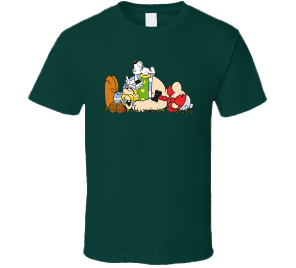 Asterix Obelix Dogmatix Snoopy Peanuts Parody T Shirt