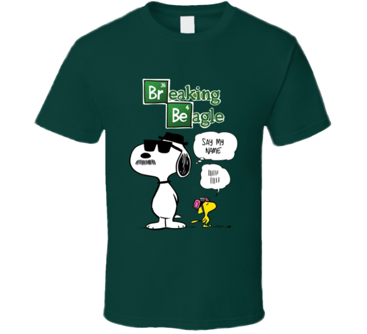 Breaking Beagle Snoopy Bad Peanuts Say My Name Parody T Shirt