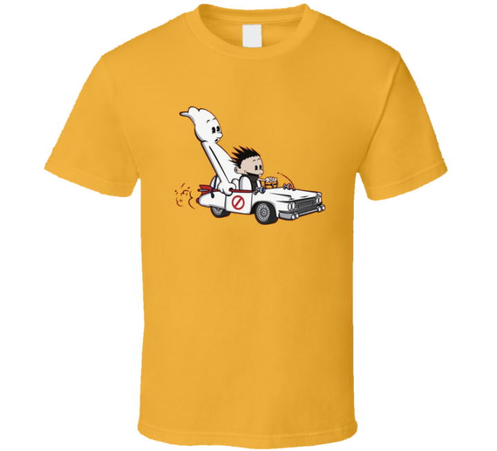 Calvin Hobbes Ghostbusters Halloween Parody T Shirt