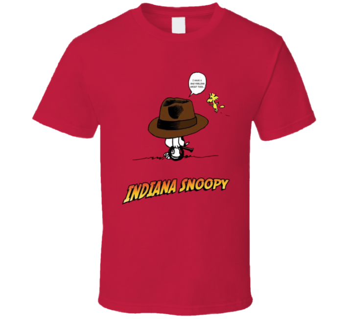 Indiana Snoopy Jones Peanuts Halloween Parody T Shirt