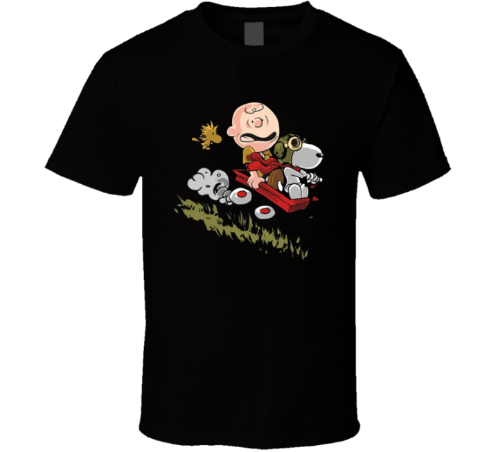 Aviator Snoopy Charlie Peanuts Parody T Shirt