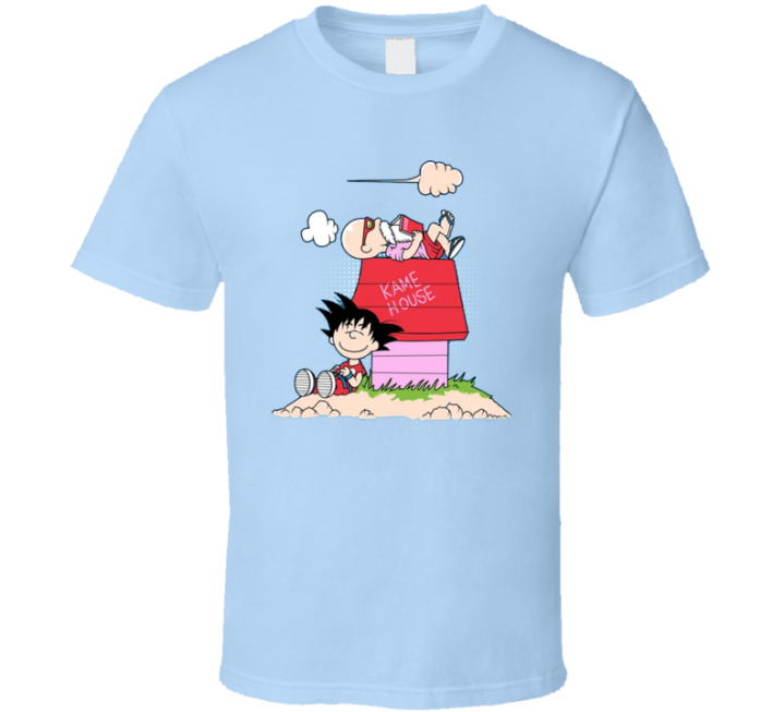 Kame House Snoopy Peanuts Dragon Ball Z Parody T Shirt