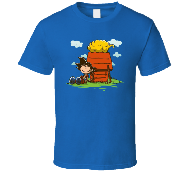 Goku Snoopy Peanuts Dragon Ball Z Parody T Shirt