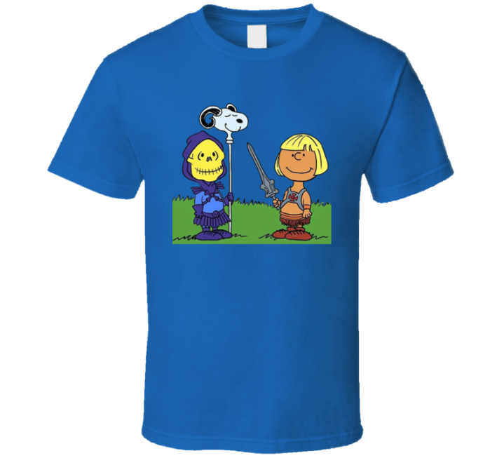 Snoopy He-man Skeletor Peanuts Parody T Shirt