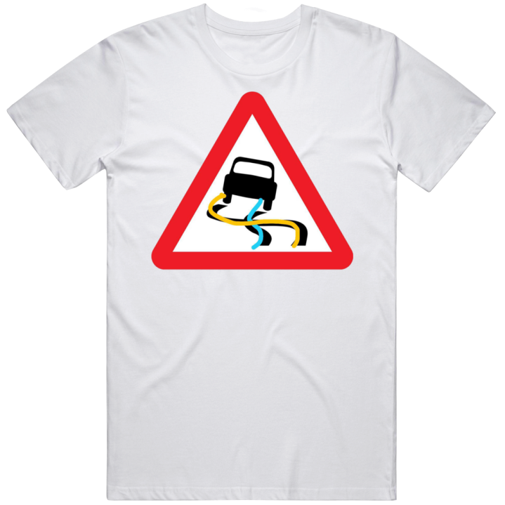 Uk Driving Signs Slipper Road T Shirt