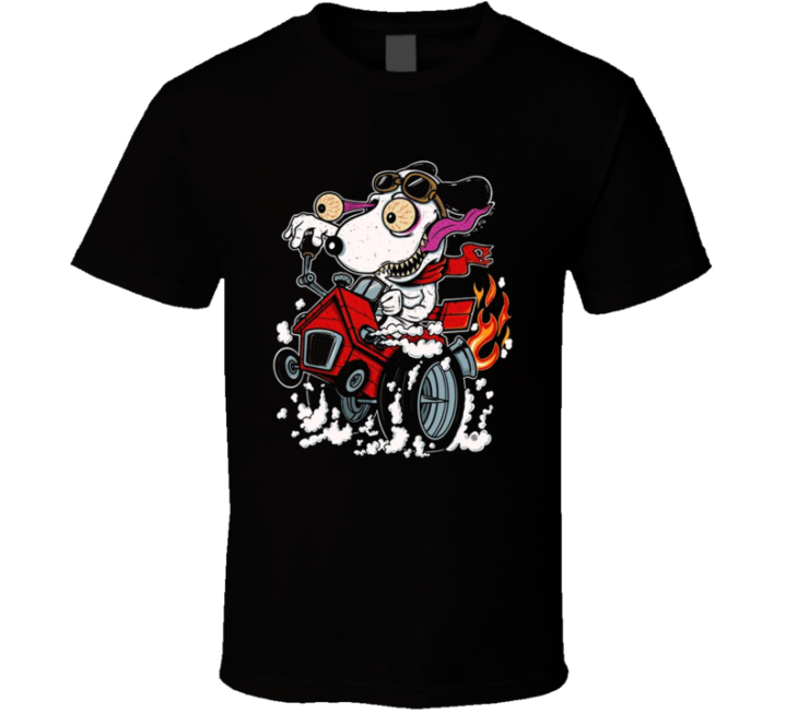 Motorcycle Snoopy Fink Peanuts Parody T Shirt