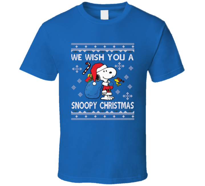 We Wish You A Snoopy Christmas Peanuts Parody T Shirt