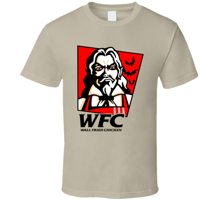 Wall Fried Chicken Dracula Belmont Kfc Chicken Parody T Shirt