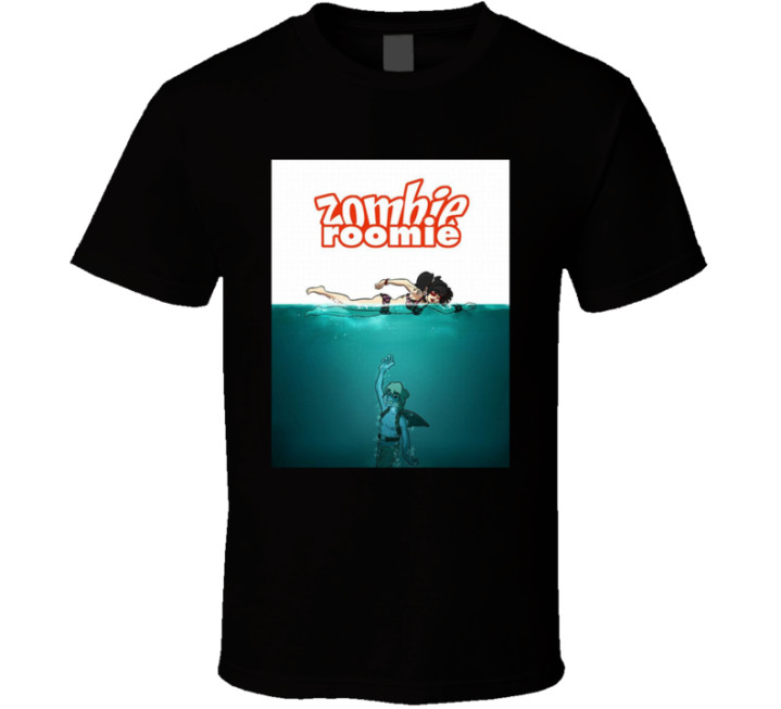 Zombie Roomie Jaws Parody T Shirt