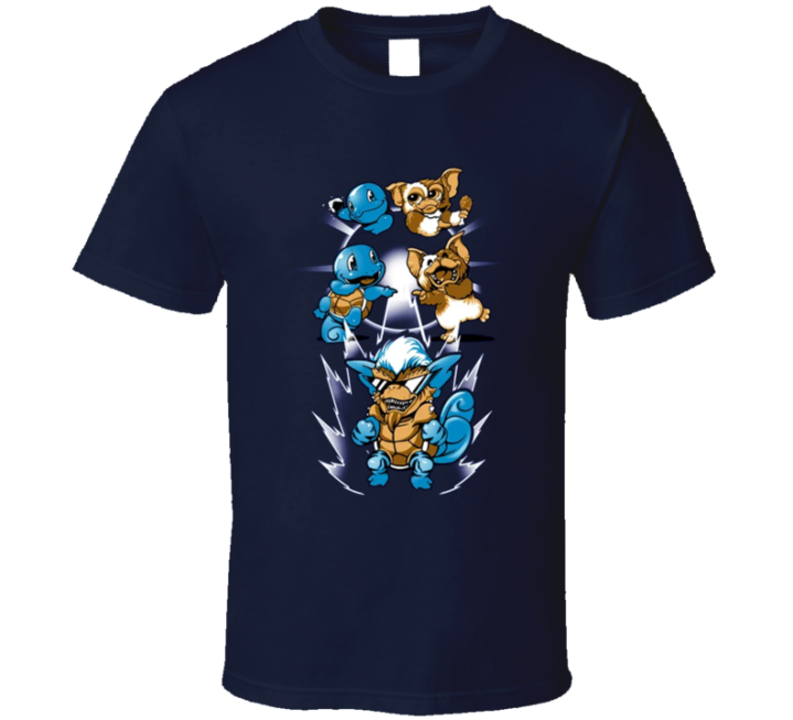 Mog-squirt Squirtle Pokemon Gremlins Fusion Halloween Parody T Shirt