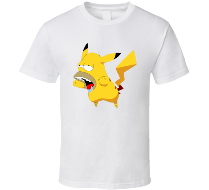 Homerchu Pikachu Homer Simpson Pokemon Parody T Shirt