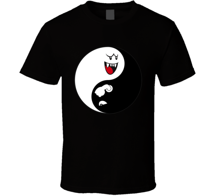 Boo Bullet Ying Yang Super Mario Parody T Shirt